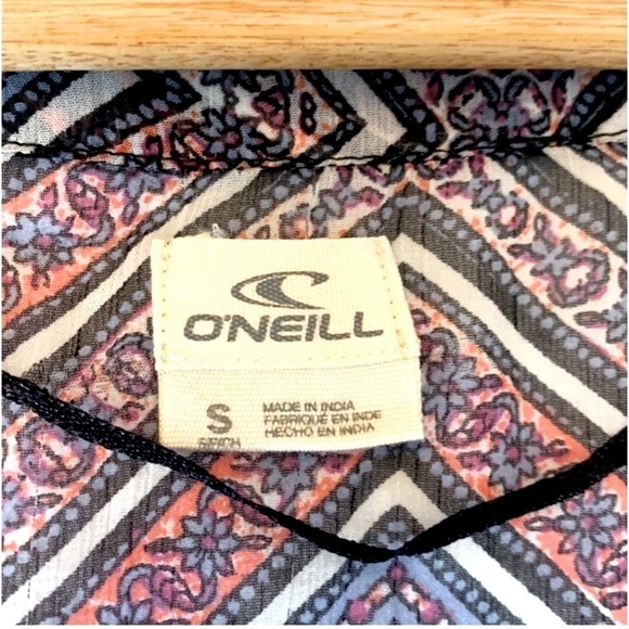 O’Neill Semi Sheer Tunic Swim Cover Up Top Purple Blue Oversized Small - Picture 4 of 7